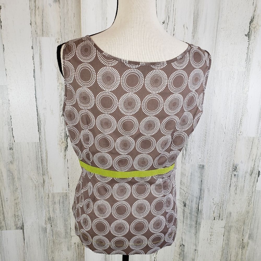 Boden Brown and Lime Patterned Blouse - Picture 3 of 6
